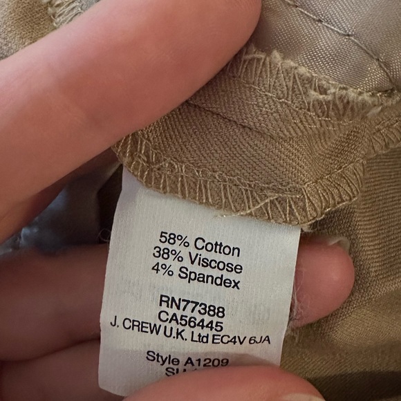 J. Crew Favorite Fit Tan Bristol Pants Stretch Trousers - Size 00 - Picture 6 of 7